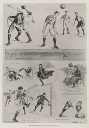 Das Inter-Universitäts-Fußballspiel am 18. Februar